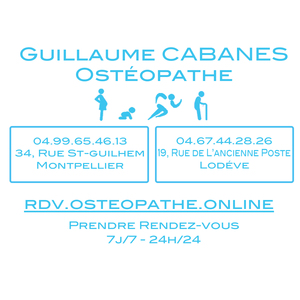 Cabinet d'ostéopathie Guillaume CABANES D.O. Agréé Montpellier, 